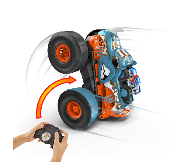 Hot Wheels Monster Trucks Rhinomite Mega Transformacja 1:12 - 1164342 - zdjęcie 4